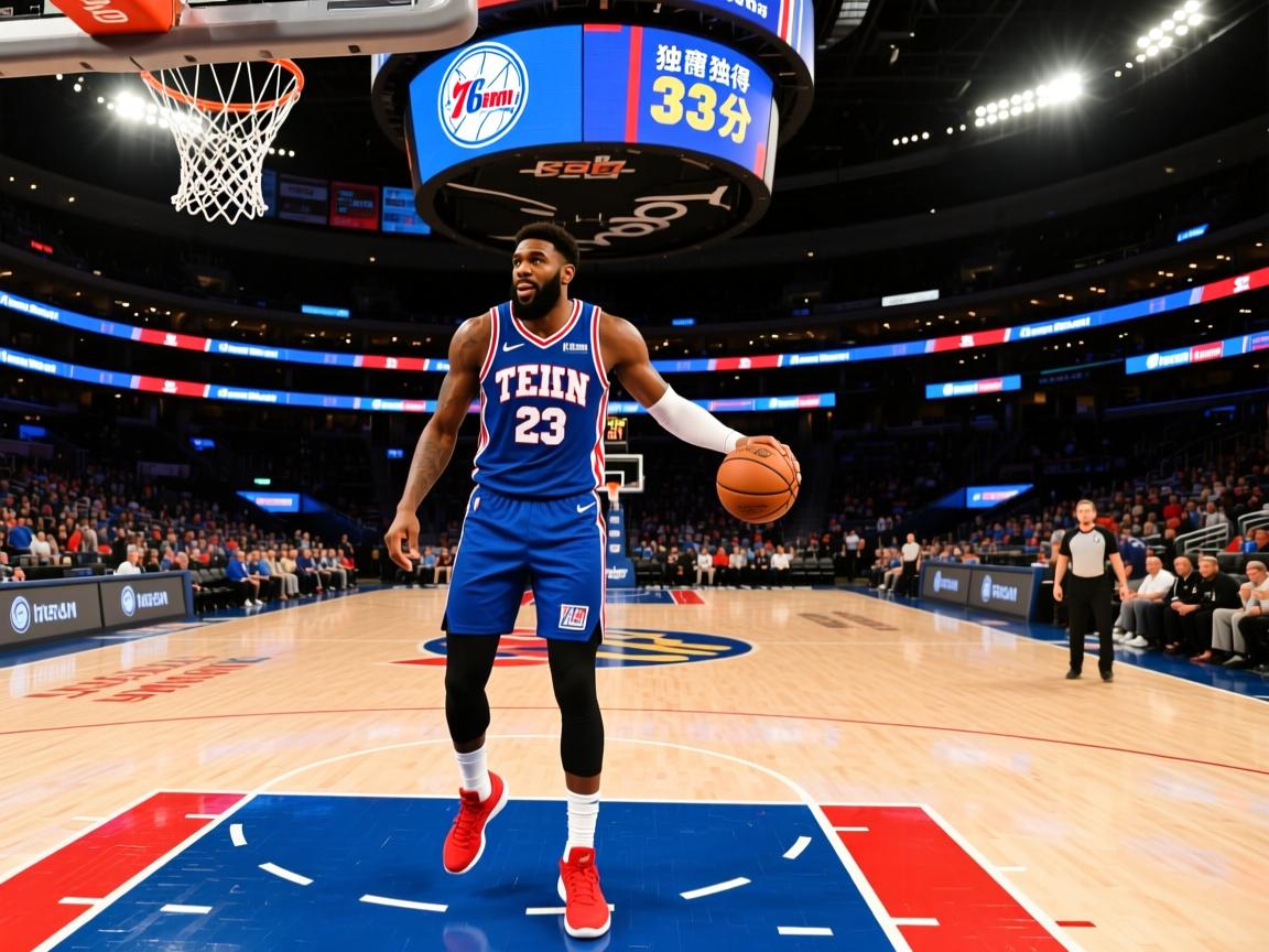 76人主场击败掘金，恩比德独得33分  第2张